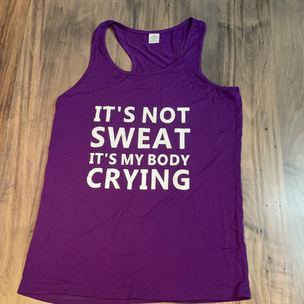 Purple athletic tank top